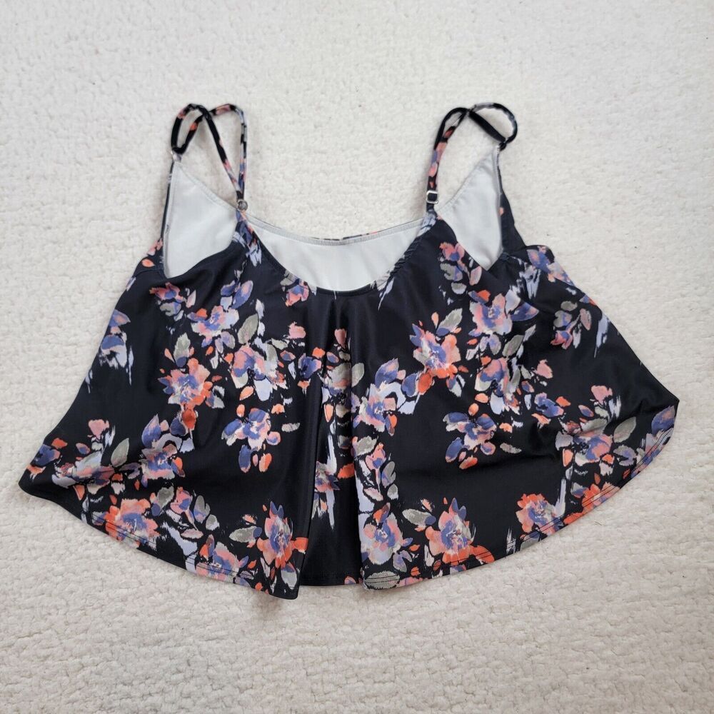 Kortni Jeane Swing Swim Top Tankini Floral Womens Size MEDIUM